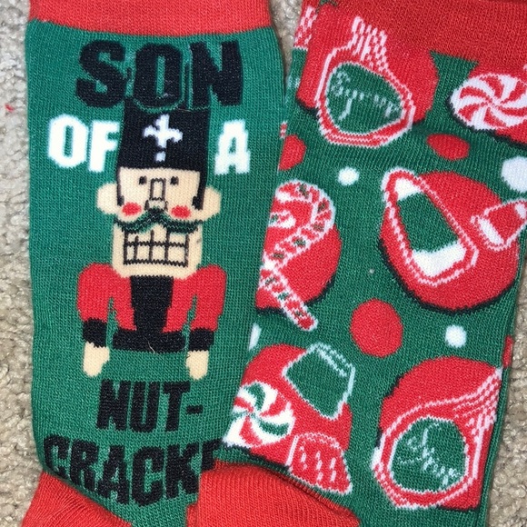 NWOT Elf the movie themed Christmas socks son of a nutcracker set 2 pairs ELF - Picture 2 of 2